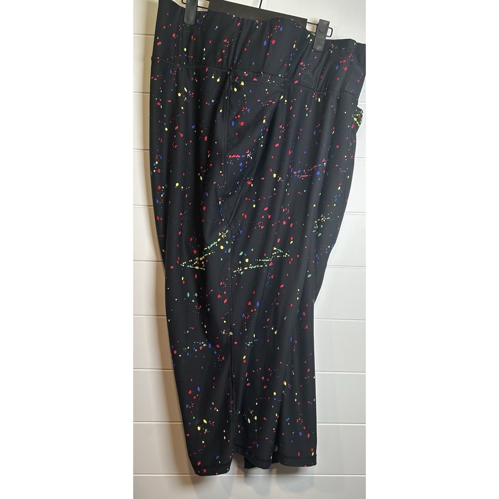 LIVI Active Capri Leggings Women's Plus Size 34/36 Splatter‎ Print EUC